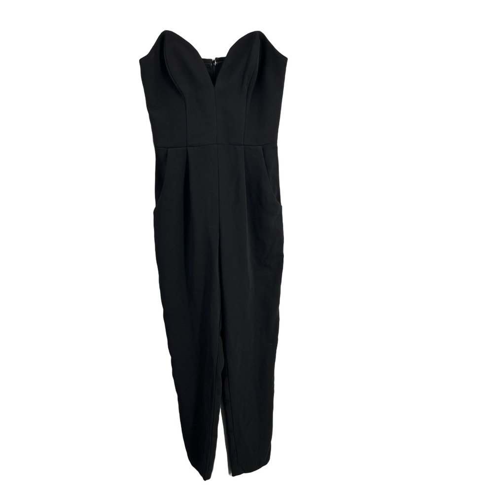 Amanda Uprichard Jumpsuit Black Corset Top Night Out Formal Strapless P 0/2 New